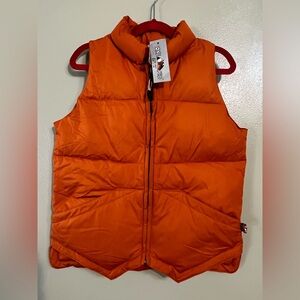 Onekid Girls Unisex 100% Duck Down Orange Puffer Vest Size M NWT